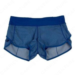 Lululemon Speed Shorts Diamond Dot Rugged Blue Running Athletic Activewear Short
